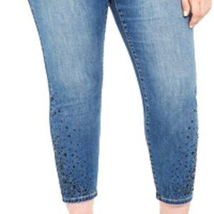 ~*~INC Plus Size Rhinestone Ankle Skinny Jeans, 20w